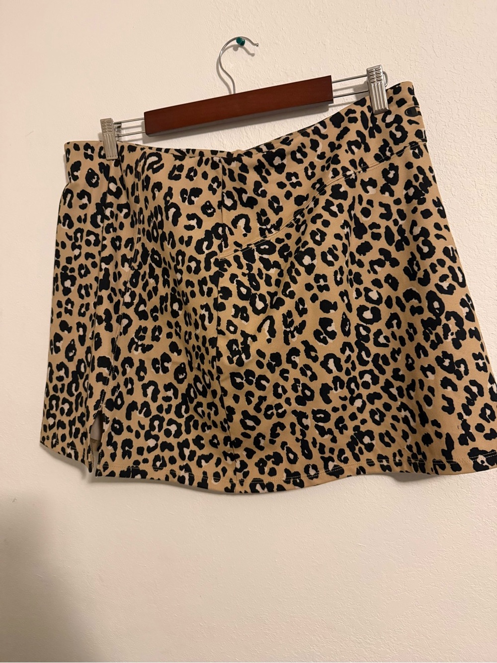 Champion Leopard Print Midi Skirt in Tan and Black